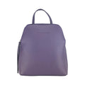 Double-Compartment Backpack — Purple Leather