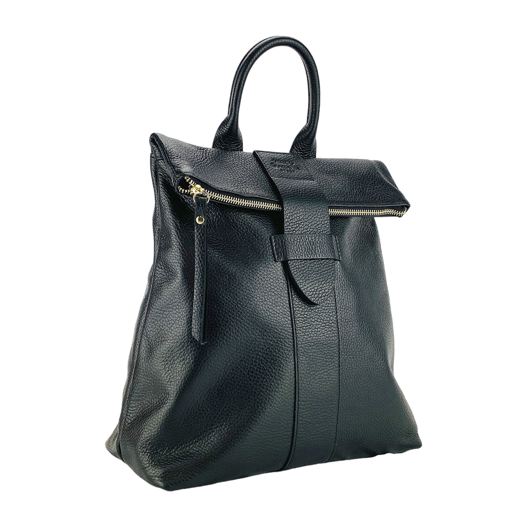 Soft Backpack — Black Leather