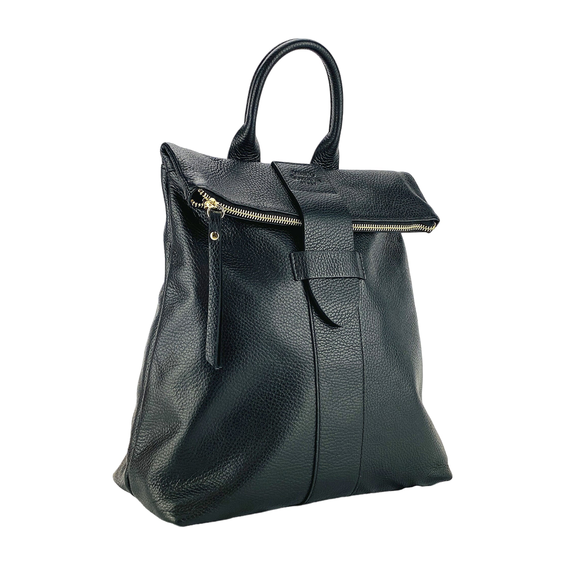 Soft Backpack — Black Leather