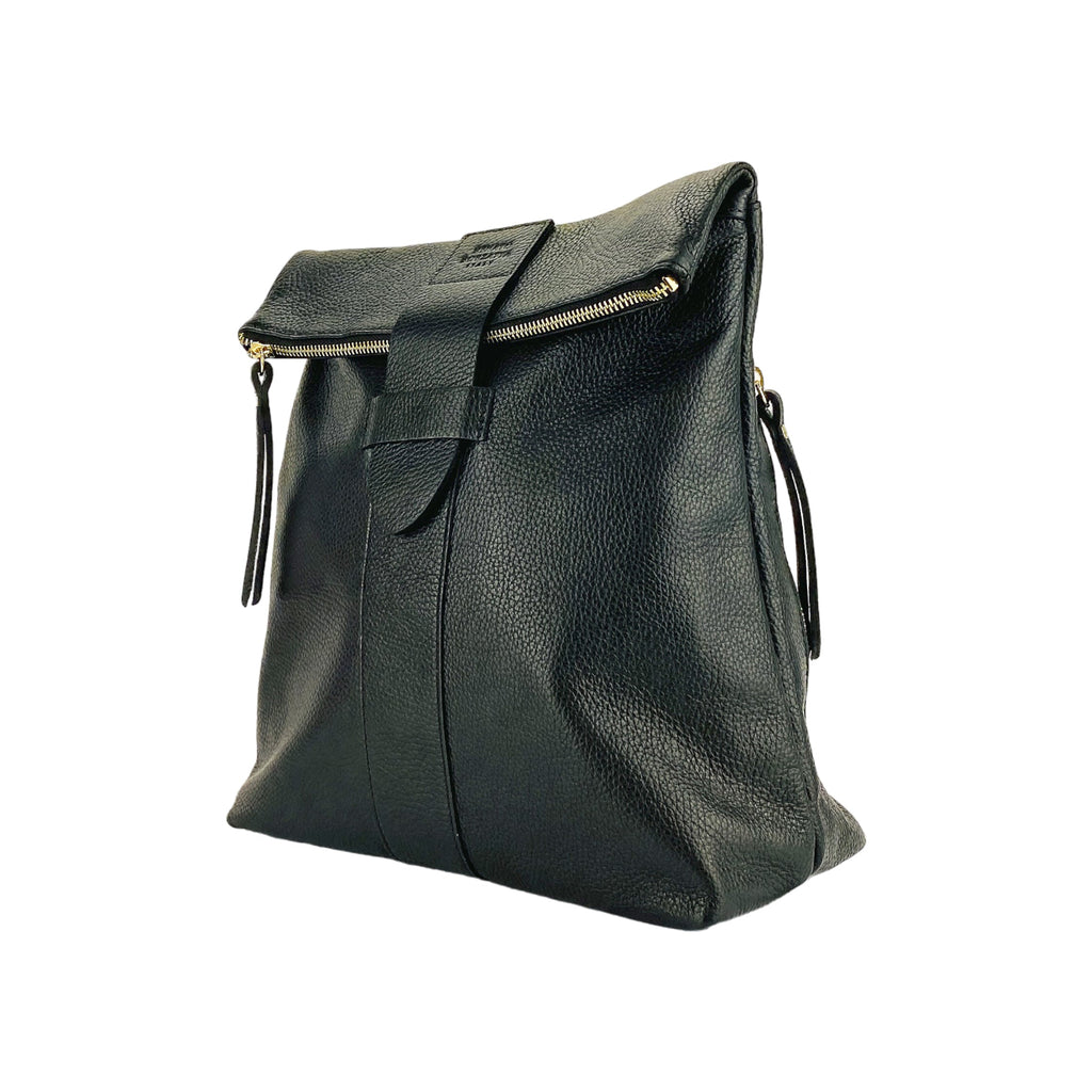 Soft Backpack — Black Leather