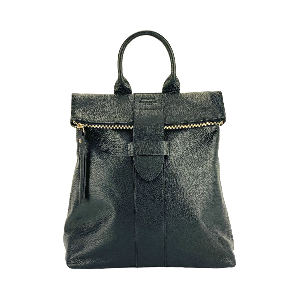 Soft Backpack — Black Leather