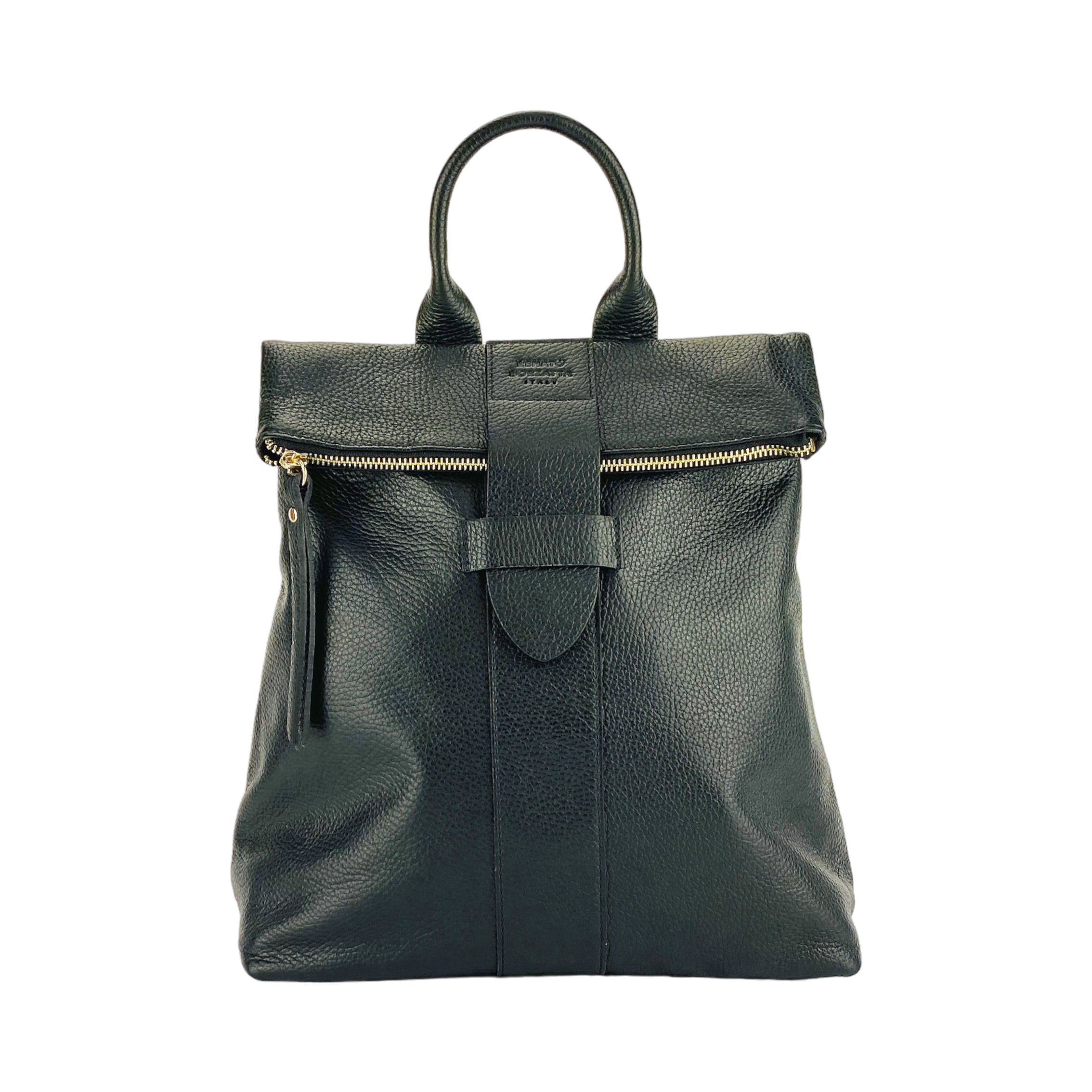 Soft Backpack — Black Leather