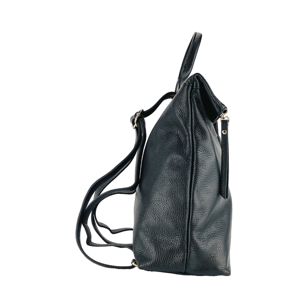 Soft Backpack — Black Leather