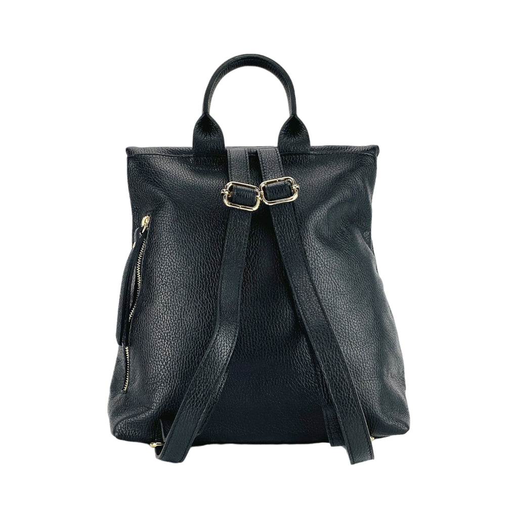 Soft Backpack — Black Leather