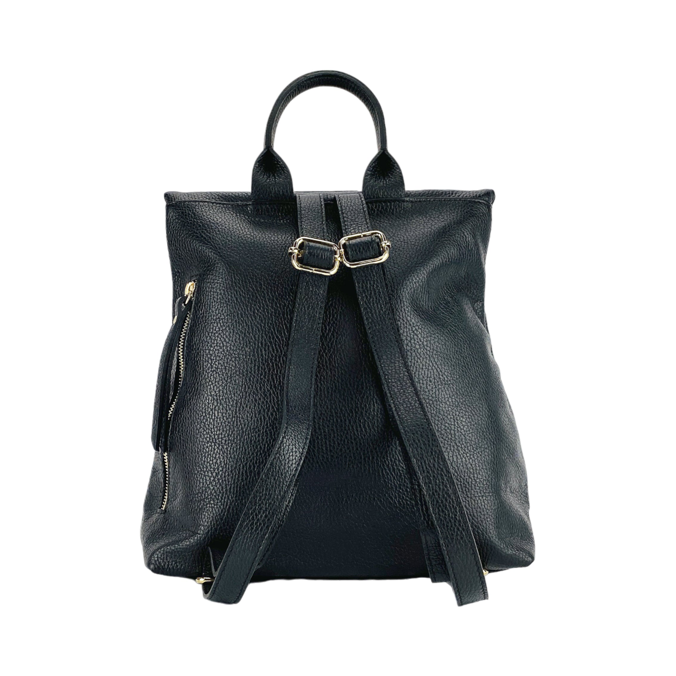 Soft Backpack — Black Leather