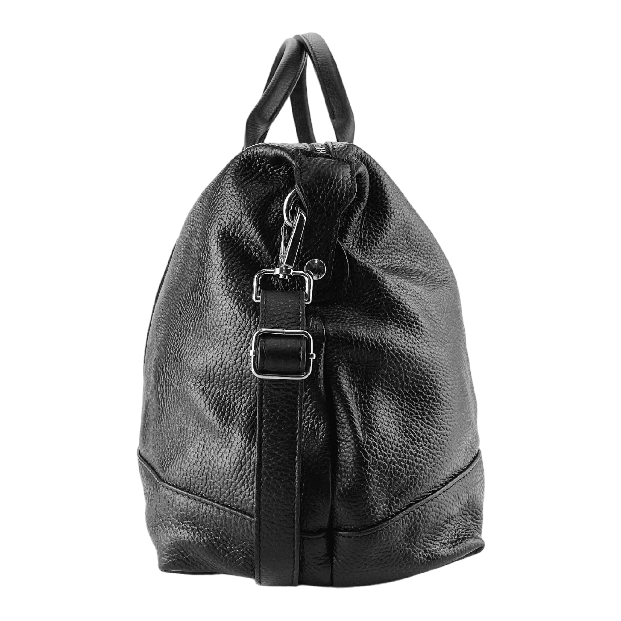 Travel Holdall — Black Leather