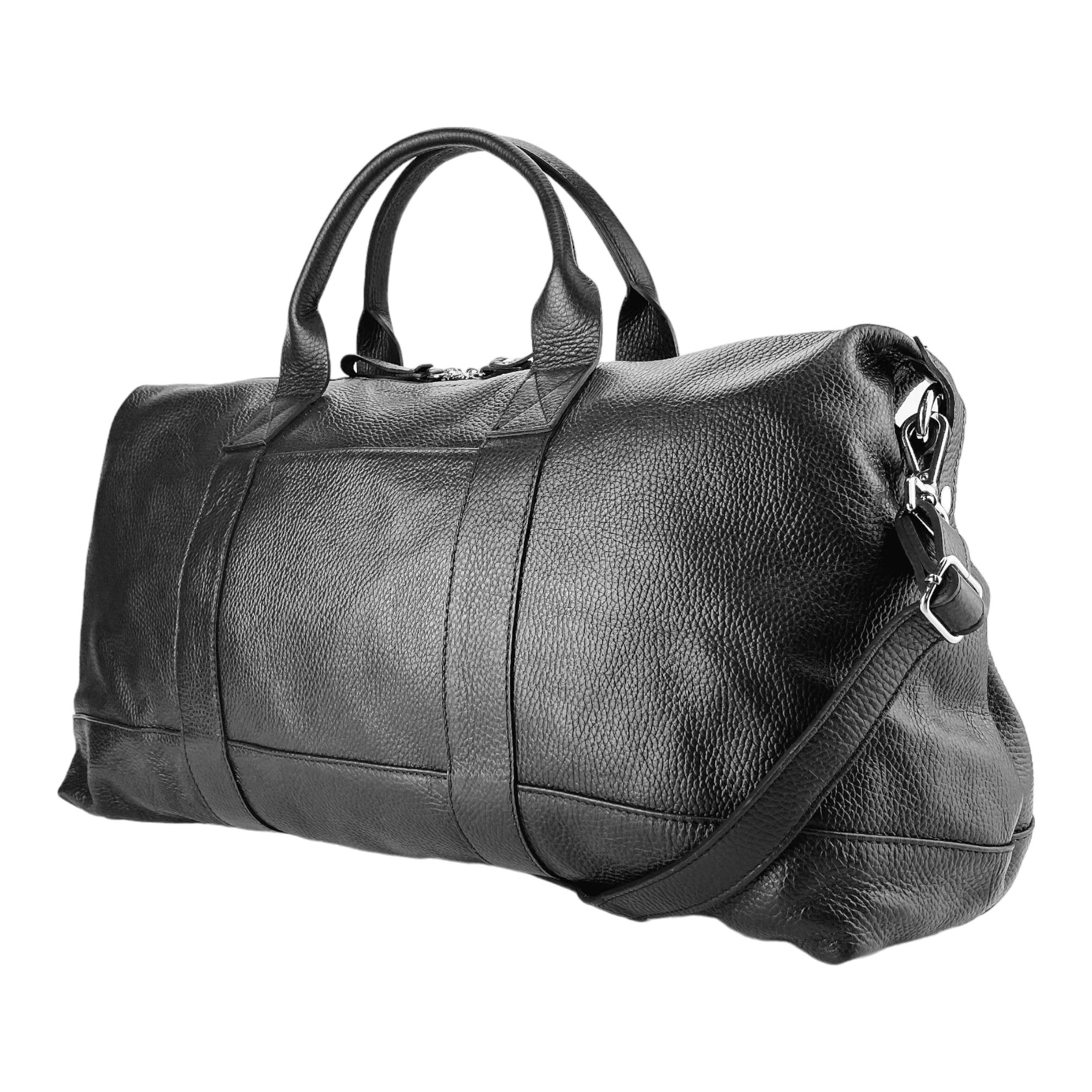 Travel Holdall — Black Leather