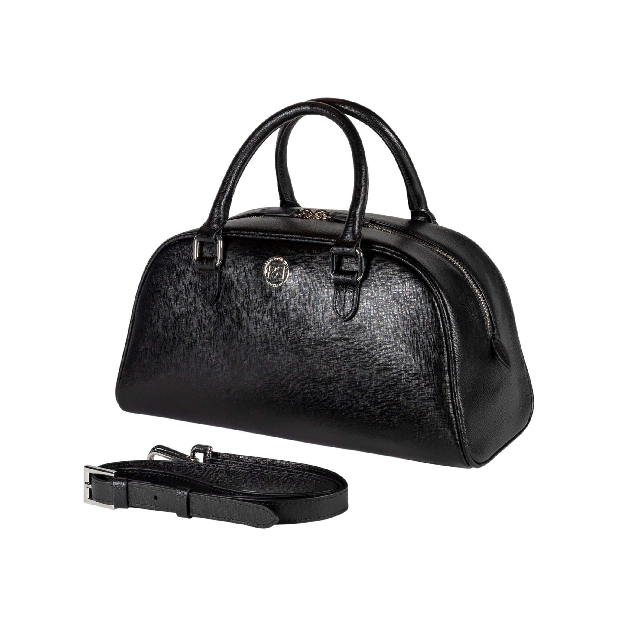 Virginia Bowling Bag — Black Saffiano