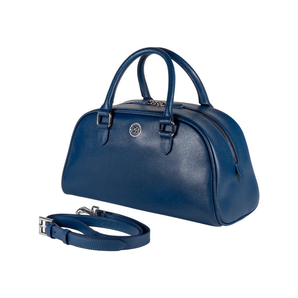 Virginia Bowling Bag — Blue Saffiano