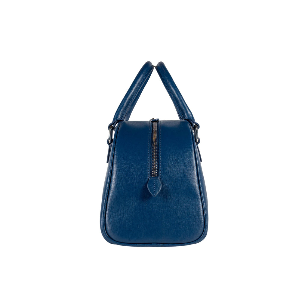 Virginia Bowling Bag — Blue Saffiano