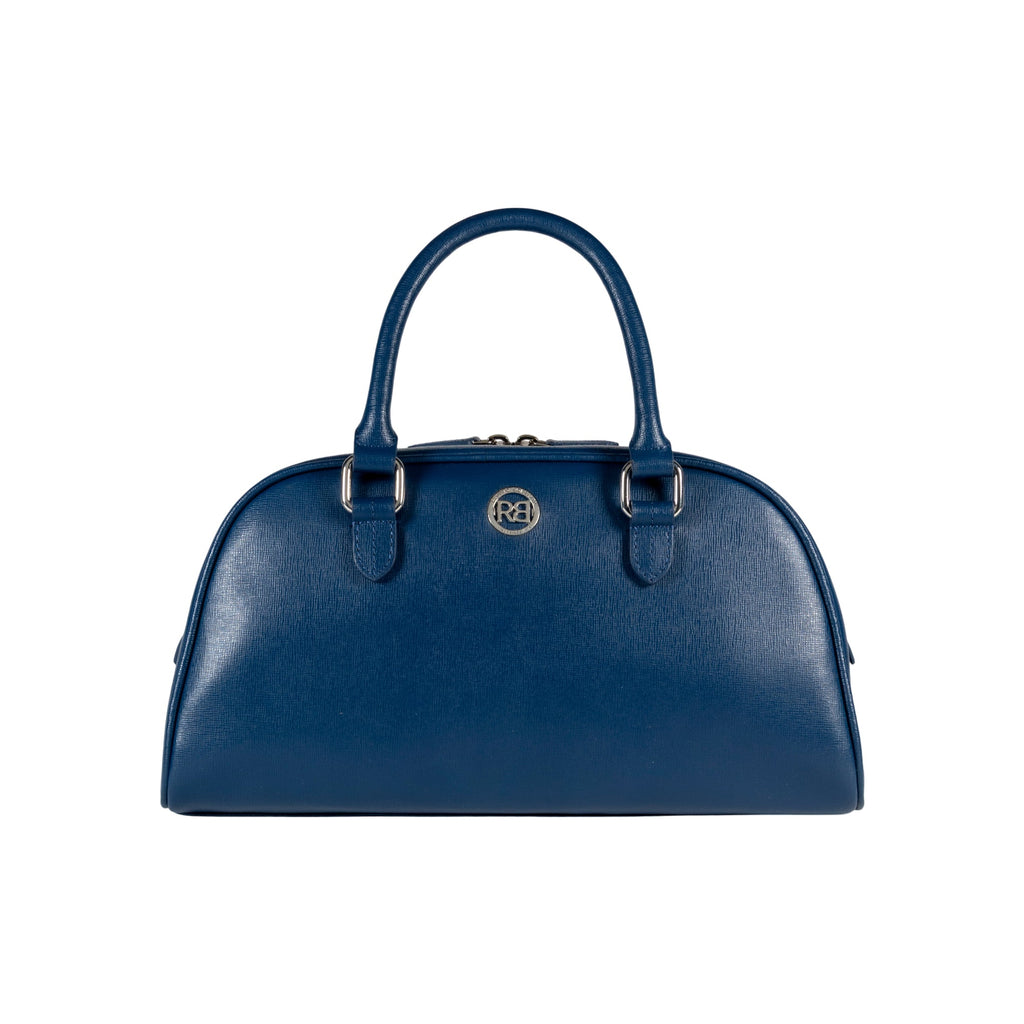 Virginia Bowling Bag — Blue Saffiano