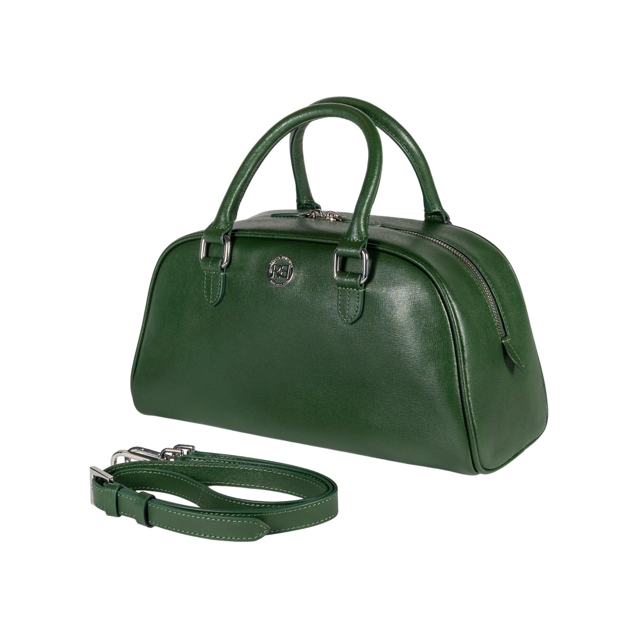 Virginia Bowling Bag — Green Saffiano