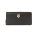 Zip-Around Wallet — Black Leather