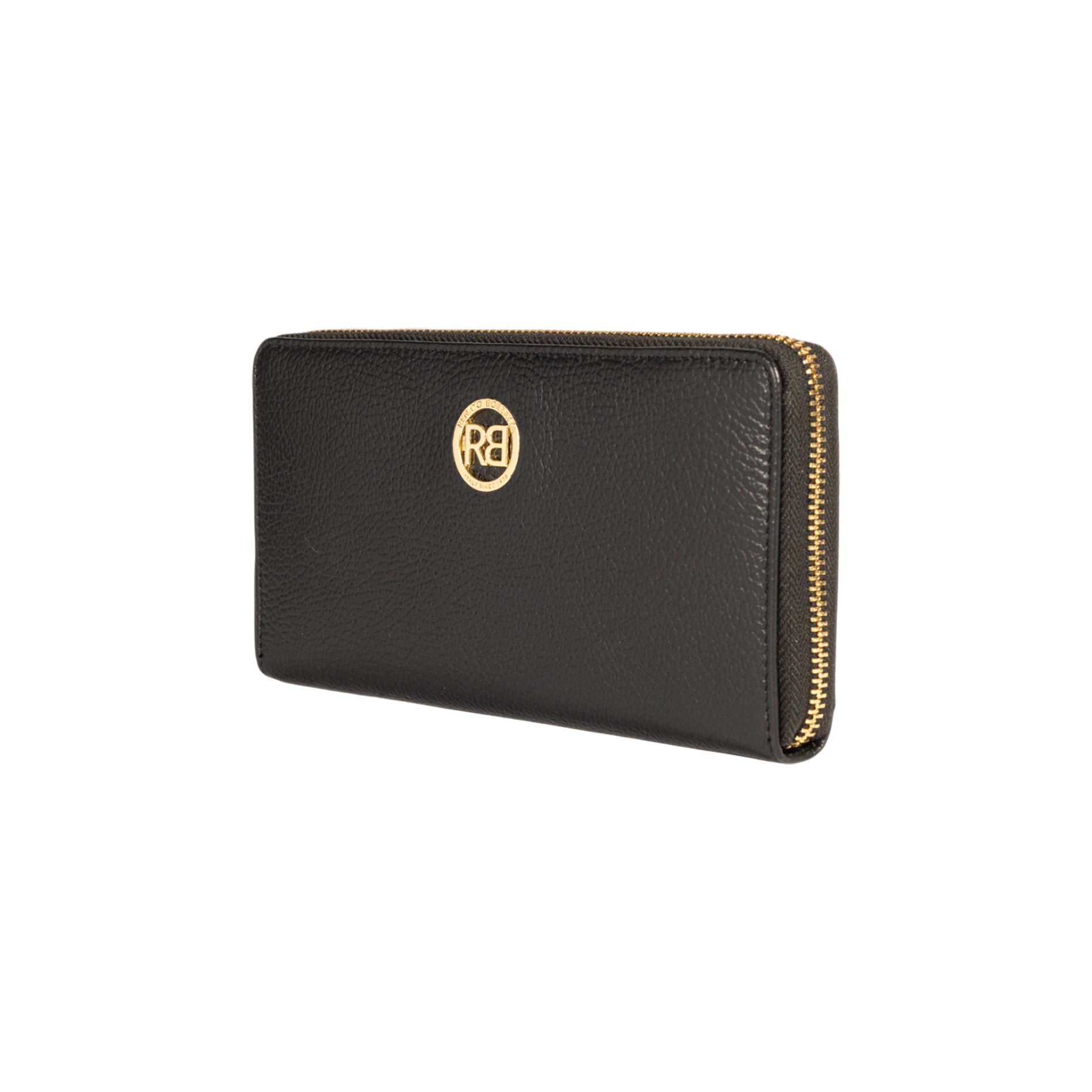 Zip-Around Wallet — Black Leather