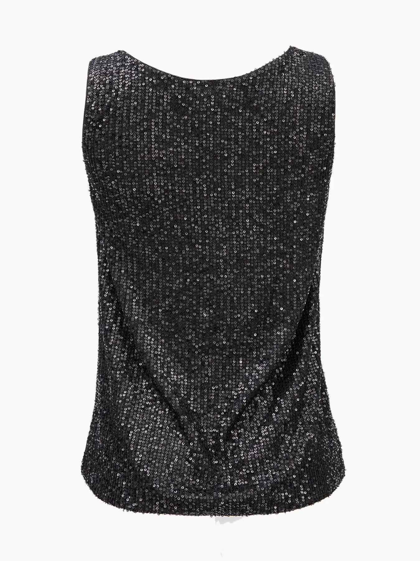 Women'S Glitter Sequins V Neck Tank Top, Casual Fitted Sleeveless Style Top for Party Club Dating, Ladies Summer Clothes Womenswear